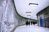 Underground Grunge metro corridor - rush hour 