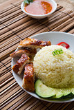 roasted chicken rice, famous singapore food 