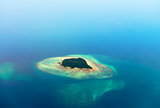 Aerial view of the tropical island