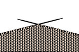 Background with knitting needles