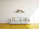 White sofa and  in the livingroom