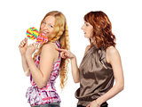 Two Women with Lollipop