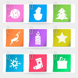 Color stapled christmas cards