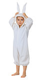 Boy dressed as a rabbit standing