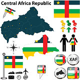 Map of Central Africa Republic