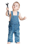 Small baby worker with spanner wrench