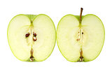 Cut Green Apple Profile