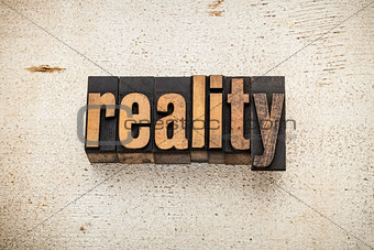reality word in wood type