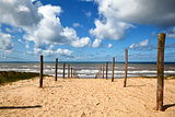 path on sand to the beach on North sea