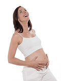 Pregnant Woman Portrait Laughing