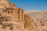 The Monastery (Al Deir) in nabatean city of  petra jordan