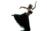 arabic woman belly dancer dancing
