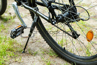 detail of parked bike