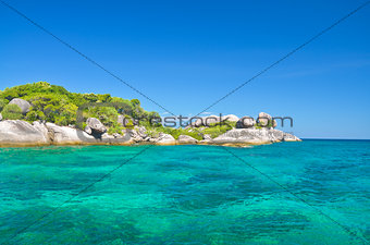 Turquoise water of Andaman Sea at Similan islands, Thailand