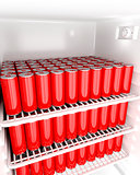 Red beverage cans