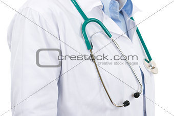Closeup on doctor woman
