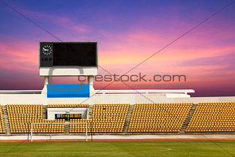 Stadium with scoreboard