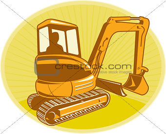 Mechanical Digger Excavator Retro