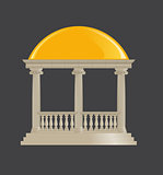 Rotunde with ionic columns and baluster
