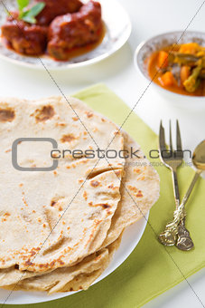 Indian food chapatti