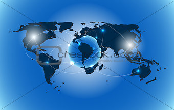world map background vector illustration