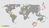 world map background vector illustration