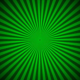 Green radial rays abstract background