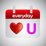Love you everyday calendar icon,