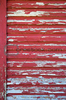 Old Red Barn with Peeling Paint