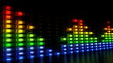 Sound Bar - Audio Levels with Multi-Colours Block in Array Like a Wall on Reflective Floor