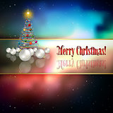 Abstract celebration background with Christmas tree