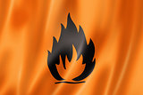 Flammable icon flag