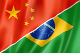 China and Brazil flag