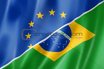 Europe and Brazil flag