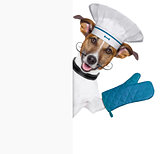 dog cook chef banner