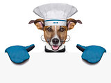 dog cook chef banner