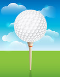 Golf Ball on Tee Background