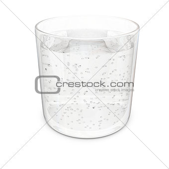 Glass of sparkling water