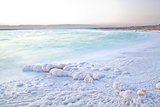 Dead Sea salty shore