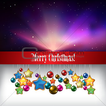 Abstract celebration background with Christmas decorations