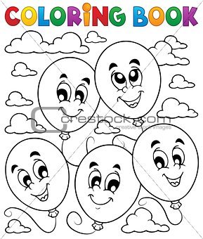 Coloring book balloons theme 2