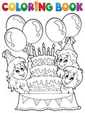 Coloring book kids party theme 2