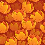 Seamless background flowery topic 1