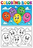 Coloring book balloons theme 1