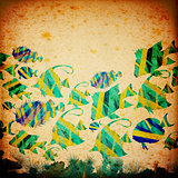 Stylized Fish Paper Background