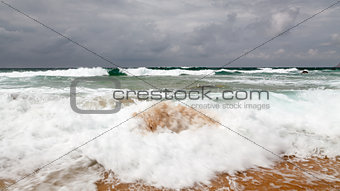 Stormy Day at Guincho Beach in Cascais near Lisbon, Portugal