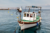 Fisherman Boat Docked at Harbor in Senj, Croatia