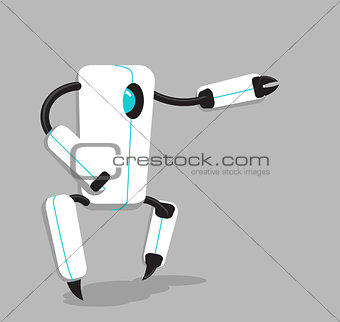 Vector black and white robot 
