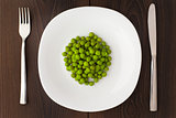 Peas on a plate