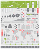 Vector environmental problems infographic elements
